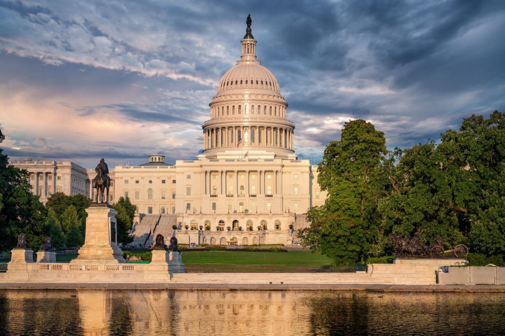 USA Capital at sunrise. Washington DC